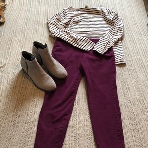 Maroon old navy pixie cut dress pants